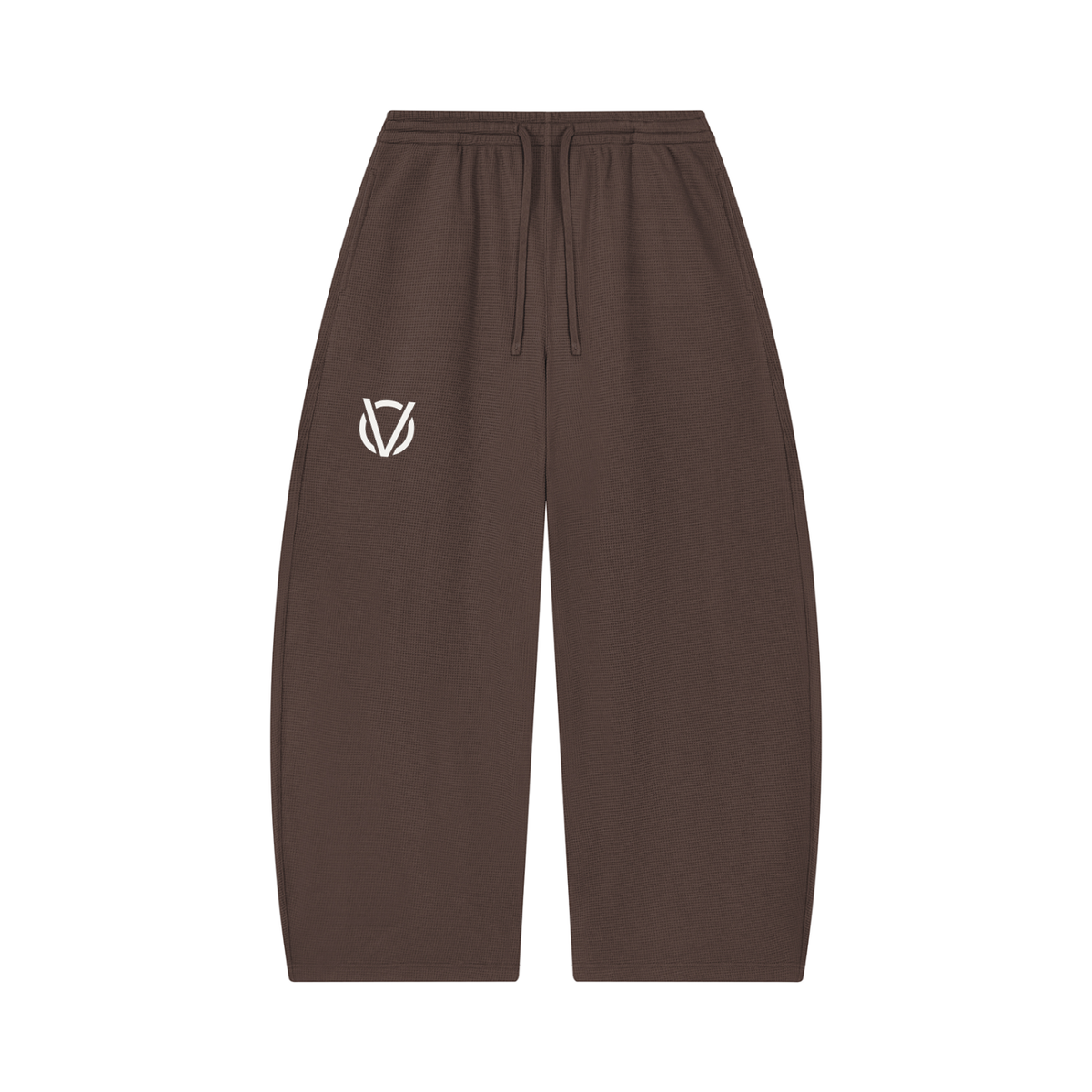 Unisex Waffle Barrel Leg Pants