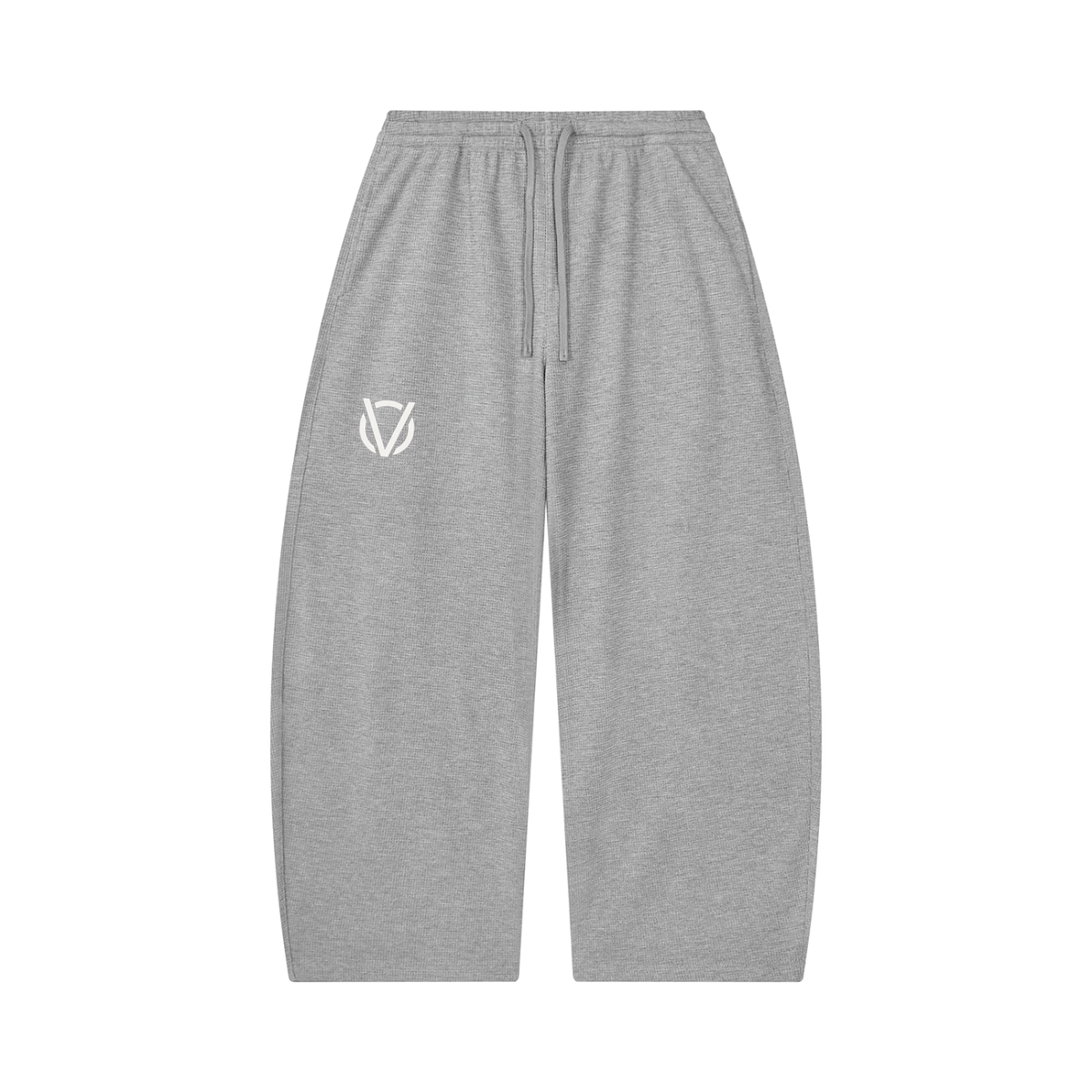 Unisex Waffle Barrel Leg Pants