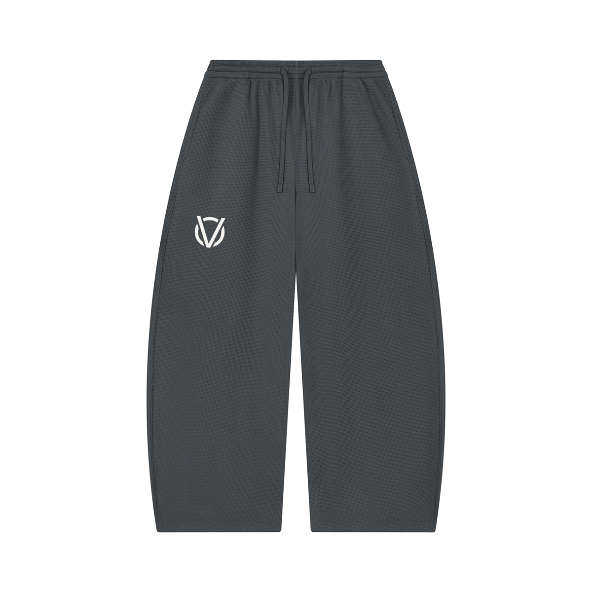 Unisex Waffle Barrel Leg Pants