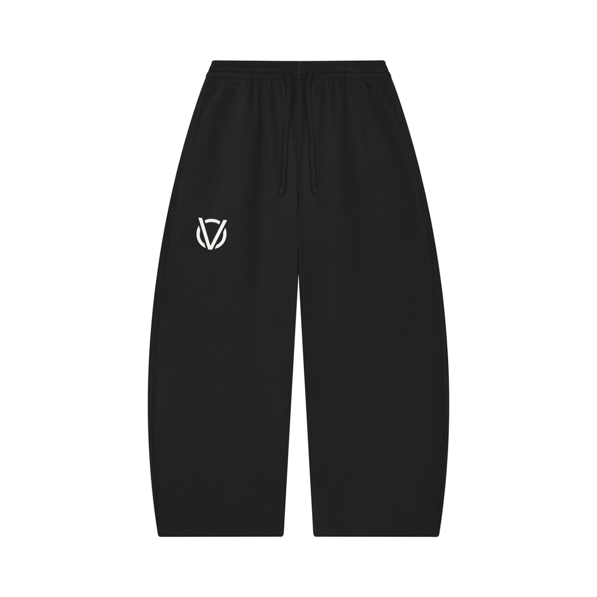 Unisex Waffle Barrel Leg Pants